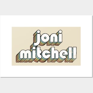 Joni Mitchell - Retro Rainbow Letters Posters and Art